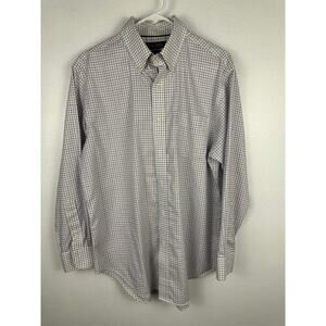 Lauren Ralph Lauren long-sleeve, button-down dress shirt Tattersall/micro-check